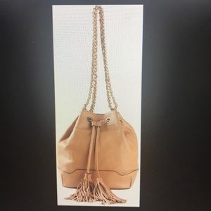Brown bucket bag